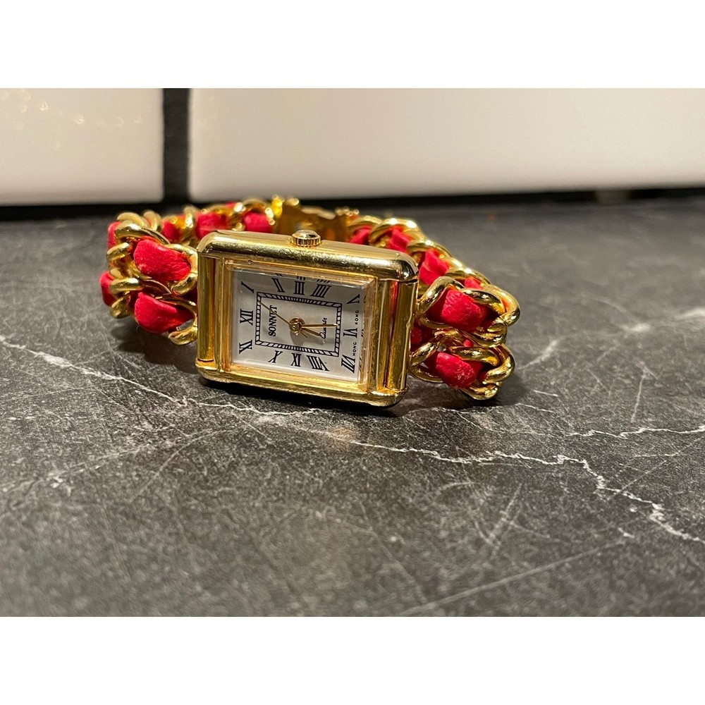 Gold and Red Rope Sonnet Watch - New Battery